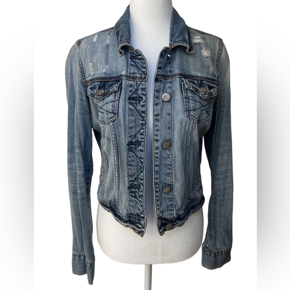 Aeropostal Distressed Jean Jacket - M